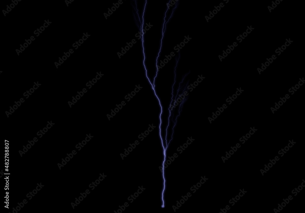 Lightnings, thunderbolt strikes during storm at night. Lightnings, thunderbolt strikes during storm at night.