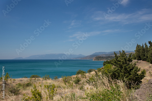 Beautiful summer landscape on the Black Sea  Crimea