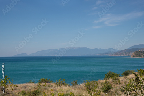 Beautiful summer landscape on the Black Sea, Crimea