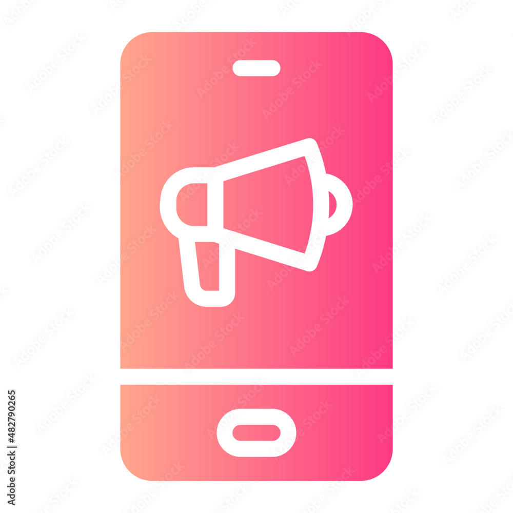 mobile marketing gradient icon mobile marketing gradient icon
