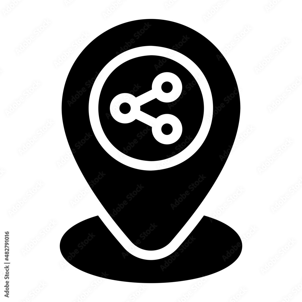 Fototapeta premium share location glyph icon
