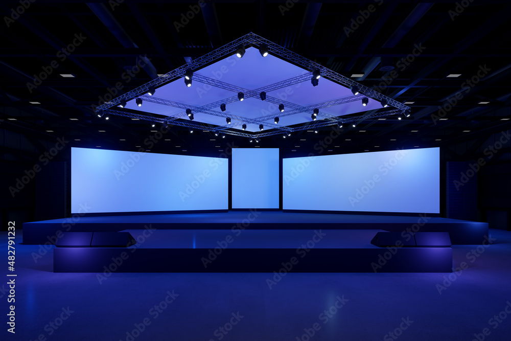 Empty stage Design for mockup and Corporate identity,Display.Platform ...
