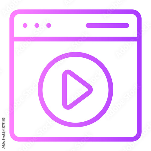 online video gradient icon
