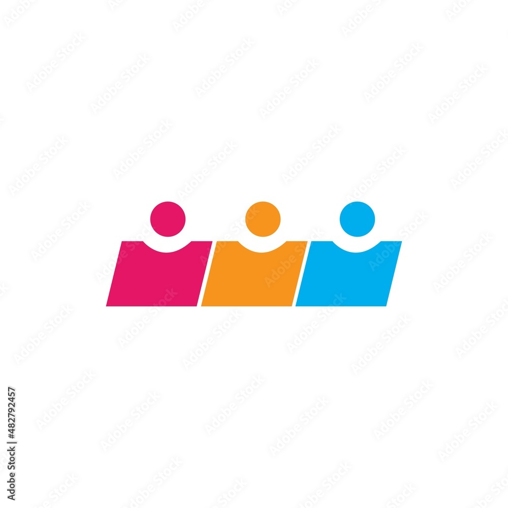 Community, network and social icon design template Community, network and social icon design template