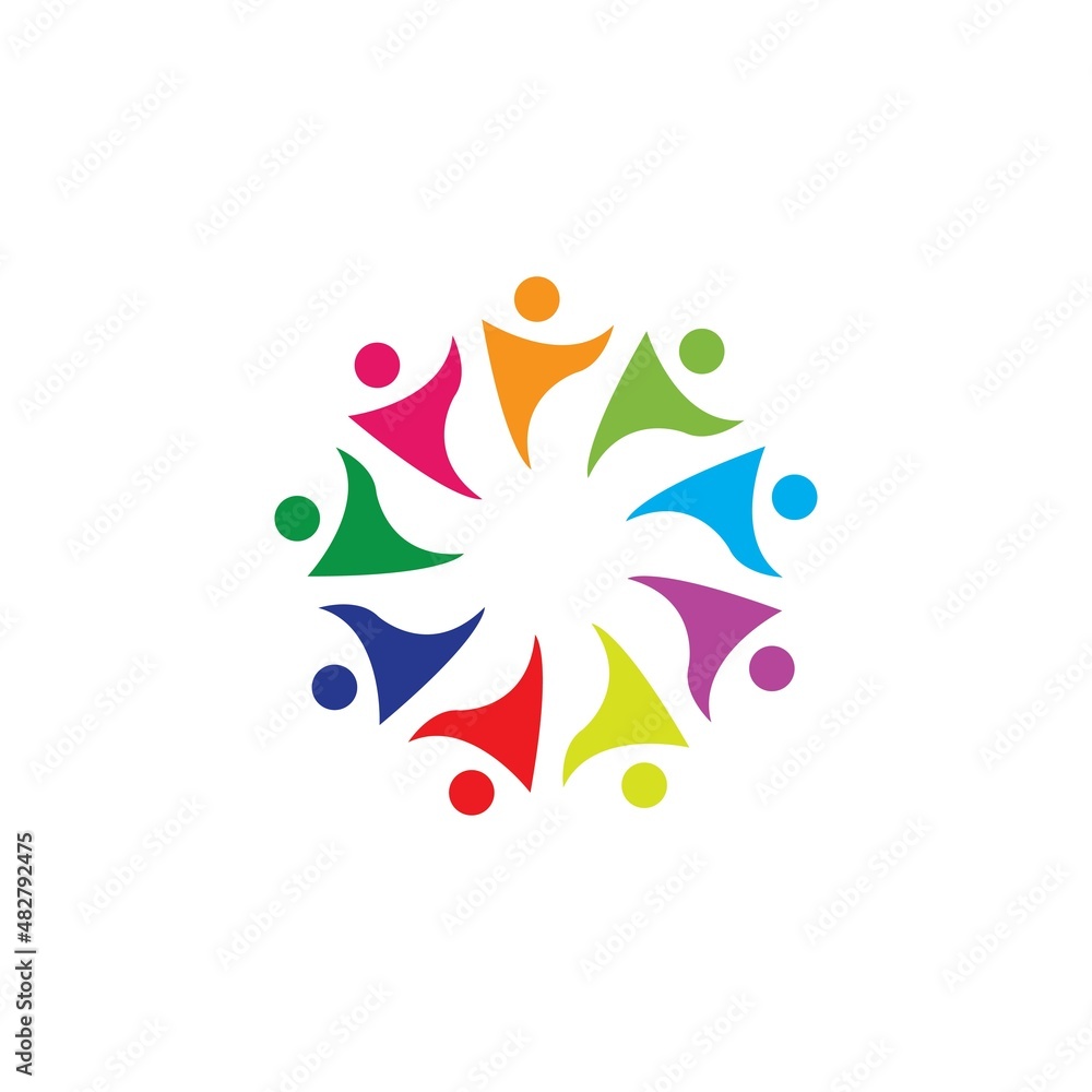 Community, network and social icon design template Community, network and social icon design template