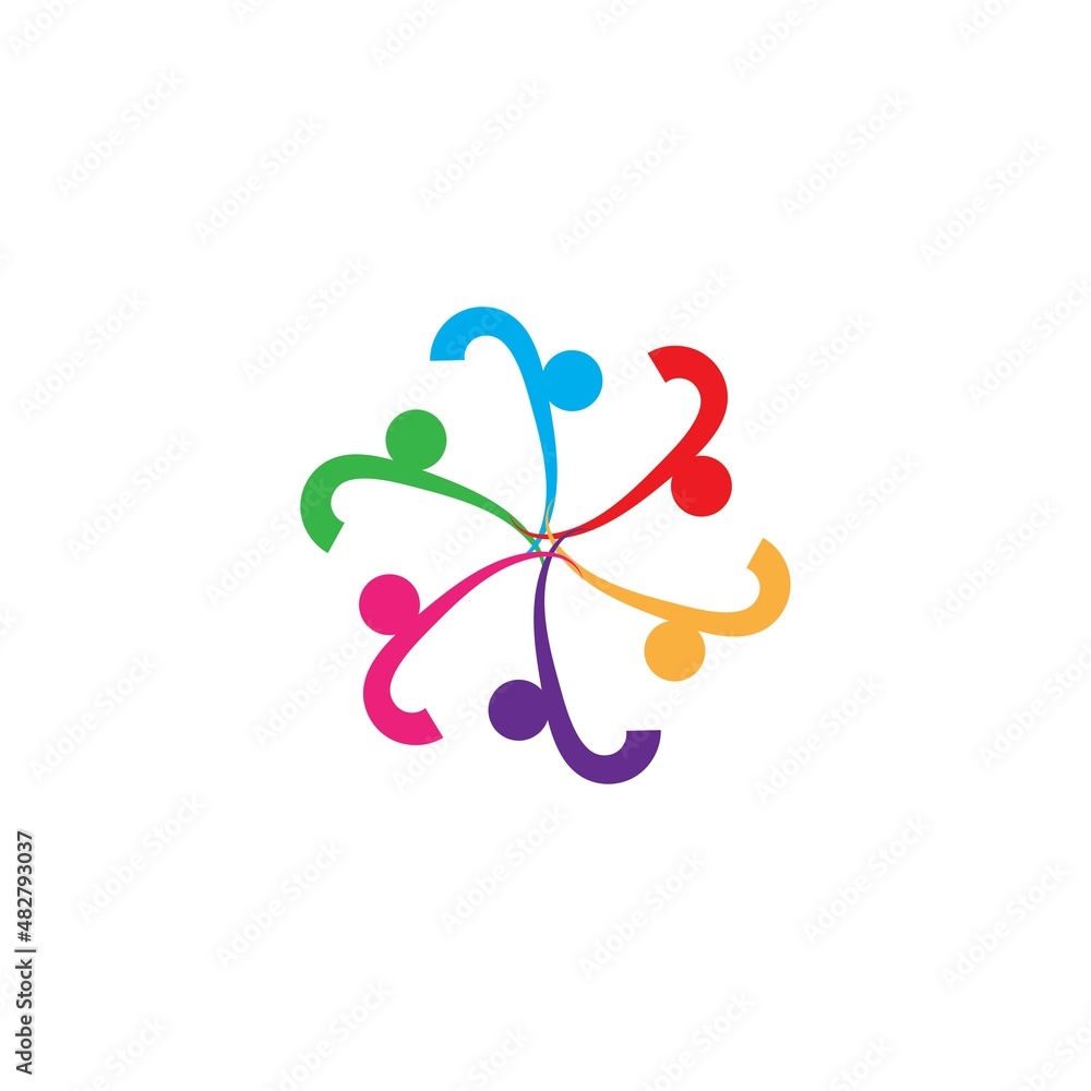 Community, network and social icon design template Community, network and social icon design template
