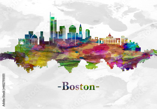 Boston Massachusetts skyline #482793051