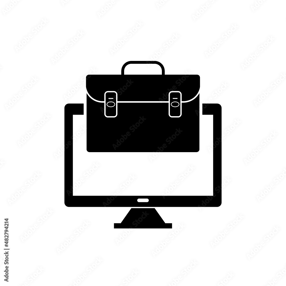 Work at home icon. Working icon isolated on white background Work at home icon. Working icon isolated on white background