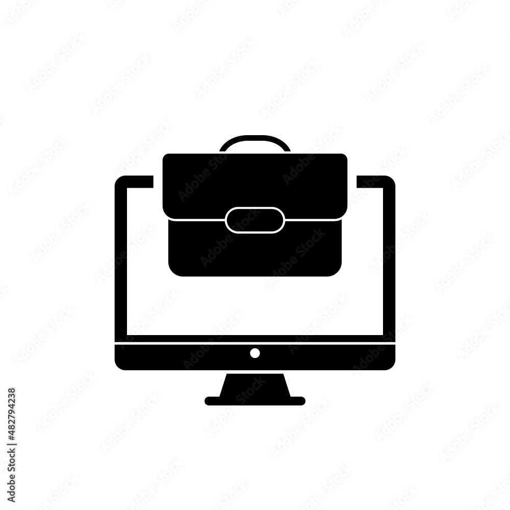 Work at home icon. Working icon isolated on white background Work at home icon. Working icon isolated on white background