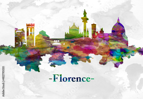 Canvas Print Florence Italy skyline