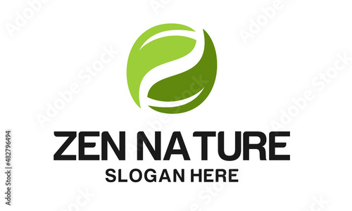 Zen Nature Leaf Yin Yang form Letter Z