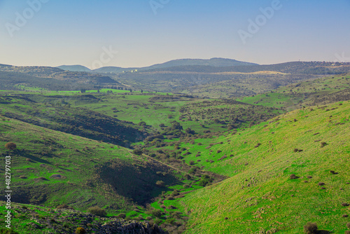 Mount Arbel - Panoramic view. Travel to Israel in autumn and winter.