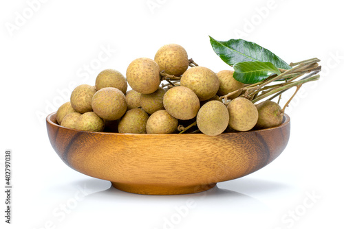 bowl of longan fruit photo