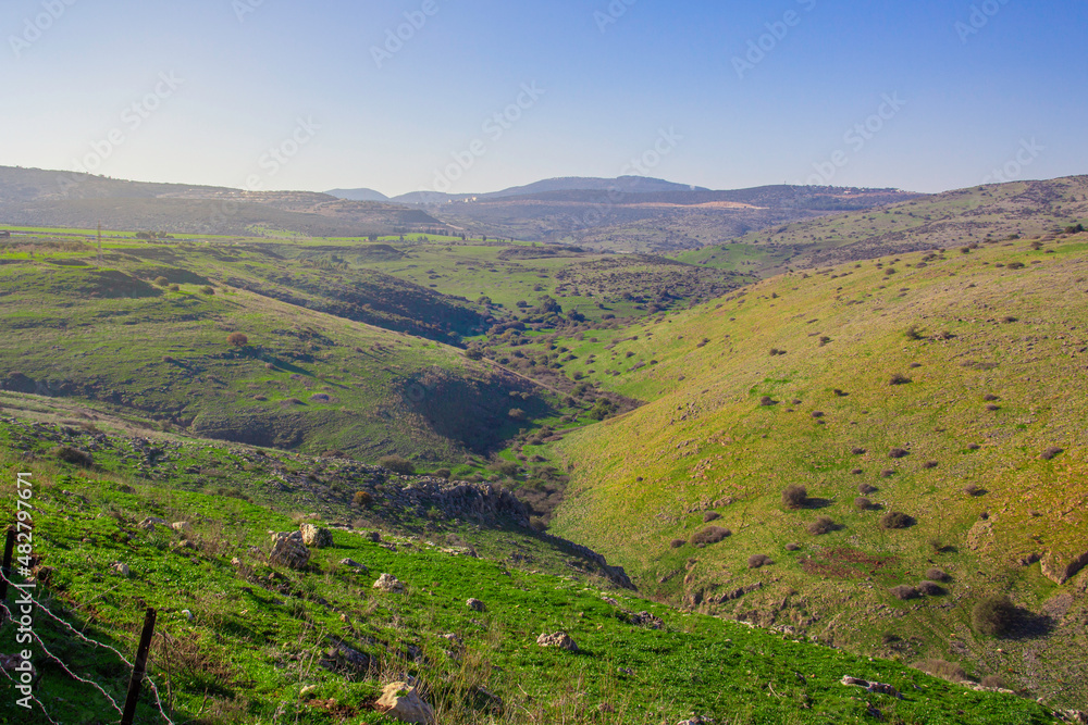 Mount Arbel - Panoramic view. Travel to Israel in autumn and winter.