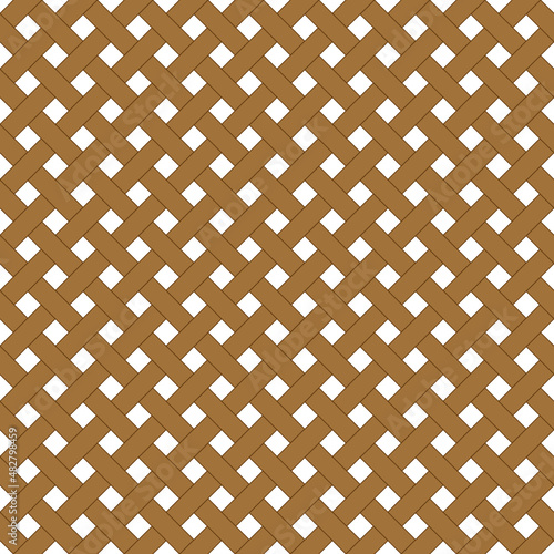 Seamless reed basket pattern, illustration design