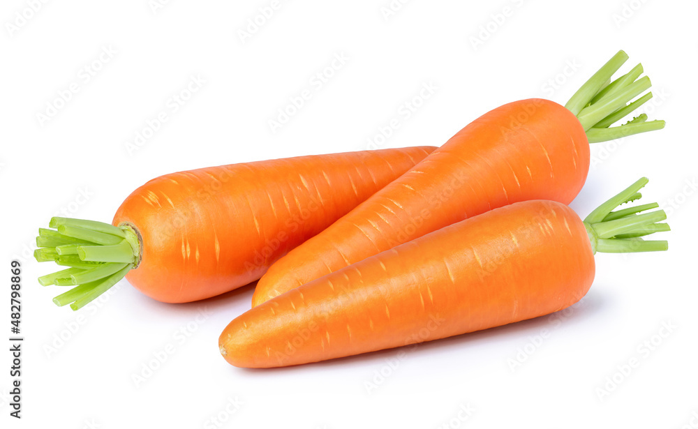 Obraz na płótnie carrots isolated on white w salonie