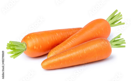 Vászonkép carrots isolated on white