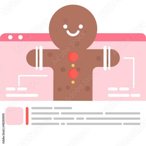 Holidays recipe icon mobile app flat vector