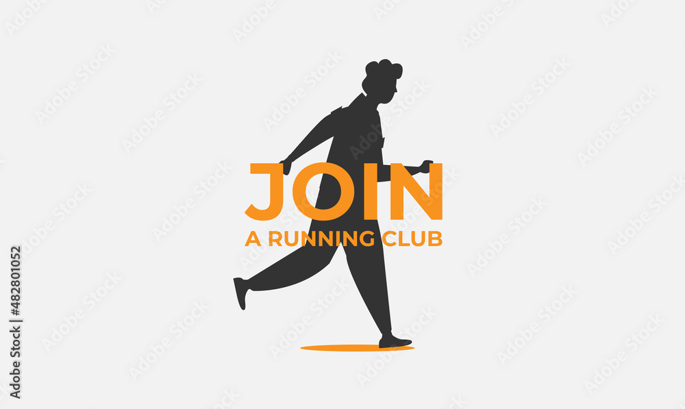 Running man in motion.Training outdoor flat vector. Running man in motion.Training outdoor flat vector.