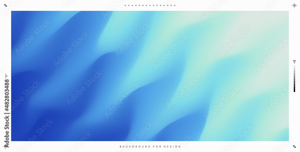 Blue abstract wavy background for banner, flyer and poster. Dynamic effect. Vector illustration. Cover design template. Can be used for advertising, marketing or presentation.