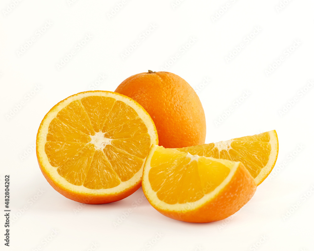 Sliced orange isolated on a white background Sliced orange isolated on a white background