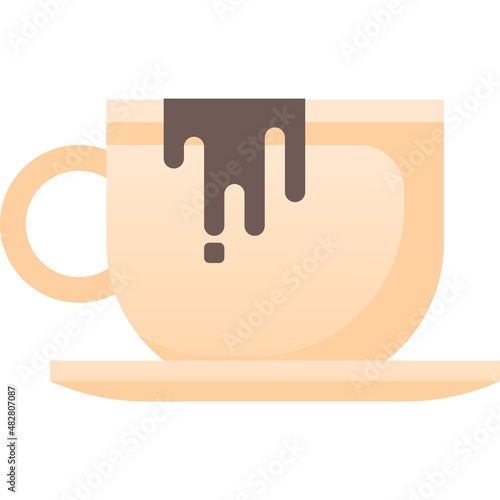 Coffee cup icon vector cappuccino or espresso mug