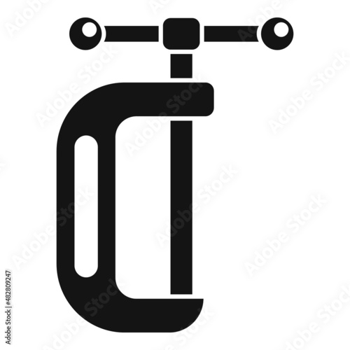 Bike repair clamp icon simple vector. Service shop