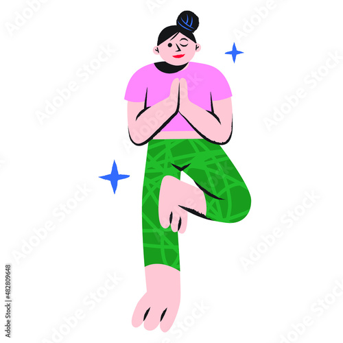 Yoga pose vector illustration
