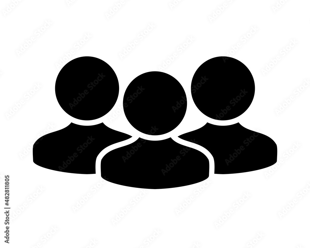 Crowd people icon. Corporate team group. Community member sign. Vector illustration Crowd people icon. Corporate team group. Community member sign. Vector illustration