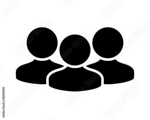 Crowd people icon. Corporate team group. Community member sign. Vector illustration