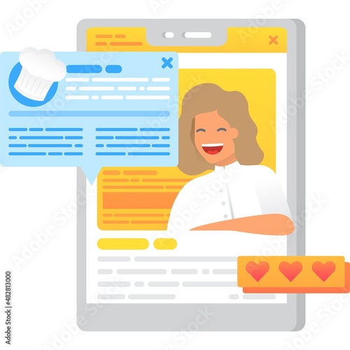 Dinner icon, chef mobile app, cooking classes