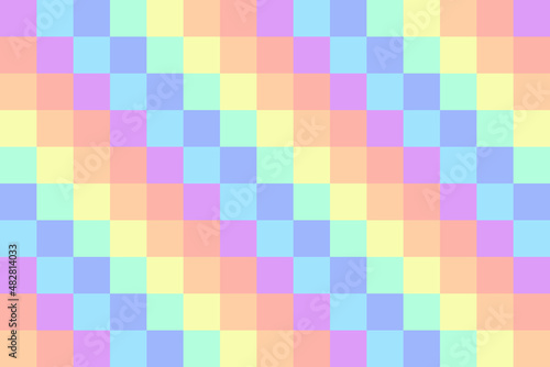 Colorful pastel color square background and wallpaper