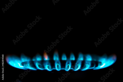gas burner in the kitchen. natural gas. Russian gas. 