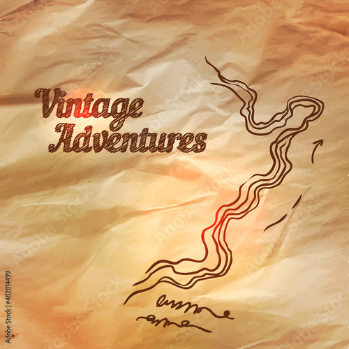 Obraz na plátně Vintage Adventures: vector set. Design elements