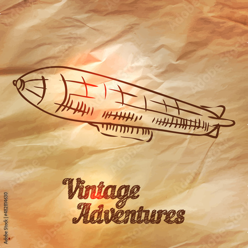 Fotografie Vintage Adventures: vector set. Design elements
