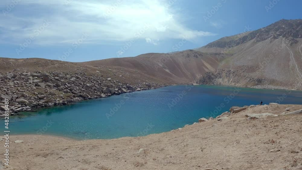 Mountain and large lake Arashan at an altitude of 3365 m above sea level. Central Asia, Uzbekistan Mountain and large lake Arashan at an altitude of 3365 m above sea level. Central Asia, Uzbekistan