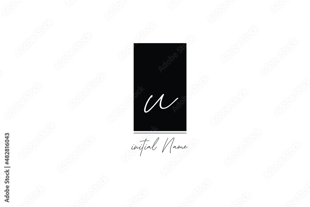 Simple and Elegant logo of letter U for company name or initial name - Minimalist Logo