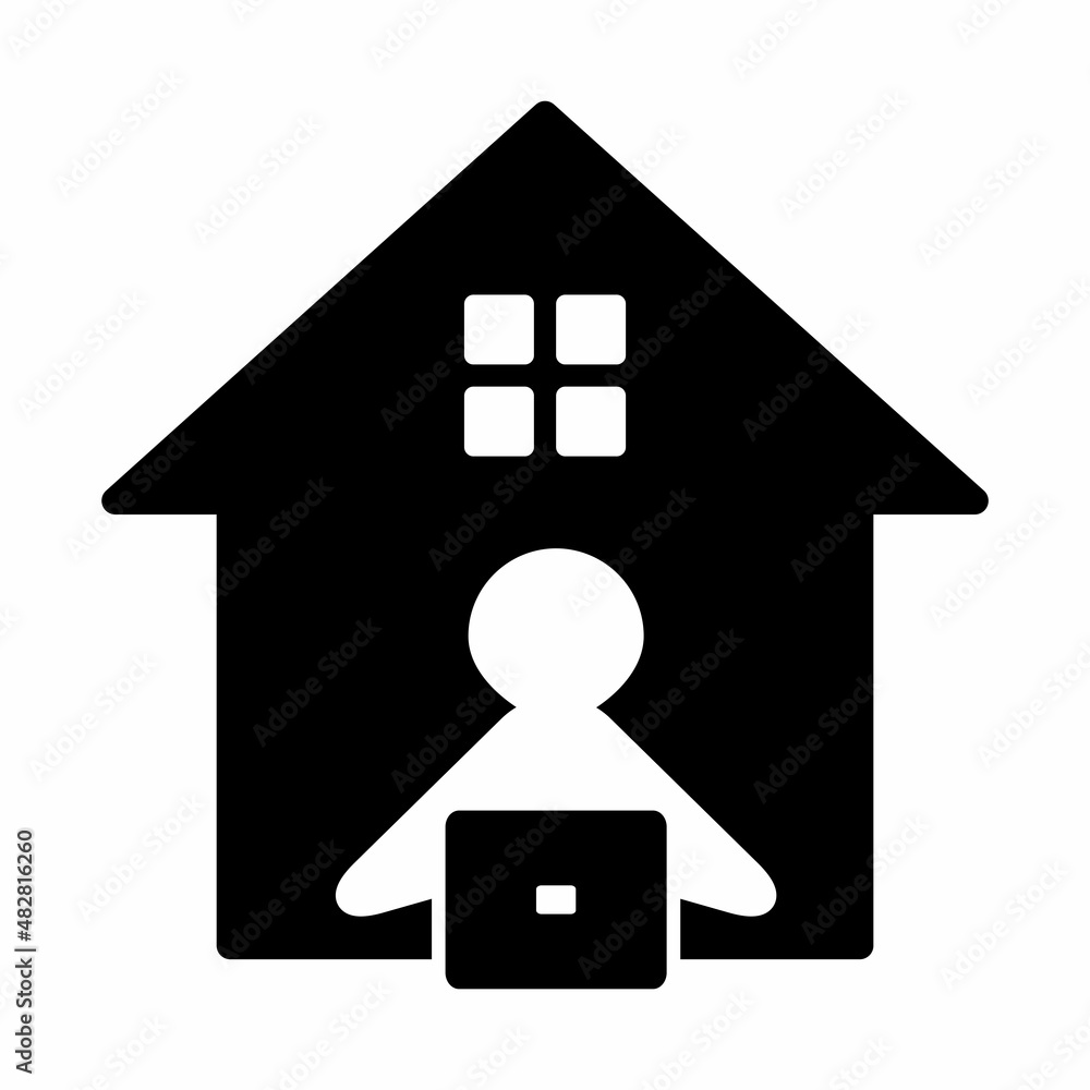 Work From Home, Remote Work Icon Design Vector Logo Template Illustration Sign And Symbol Work From Home, Remote Work Icon Design Vector Logo Template Illustration Sign And Symbol