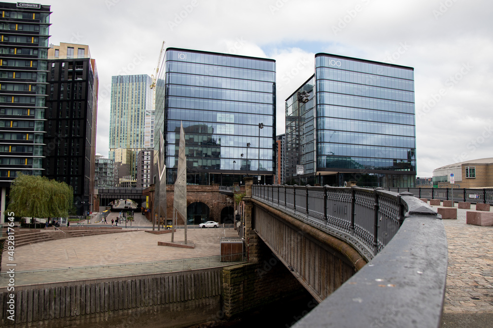 Office buildings in Manchester, England Office buildings in Manchester, England