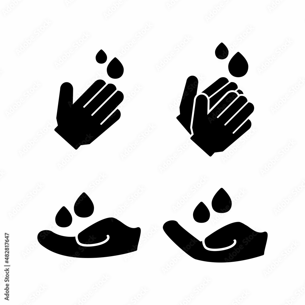 Hand Wash, Washing Hand Icon Design Vector Logo Template Illustration Sign And Symbol Hand Wash, Washing Hand Icon Design Vector Logo Template Illustration Sign And Symbol