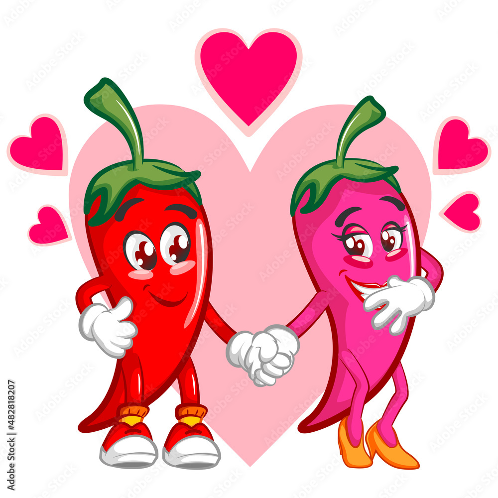 Fototapeta premium chili couple of lovers