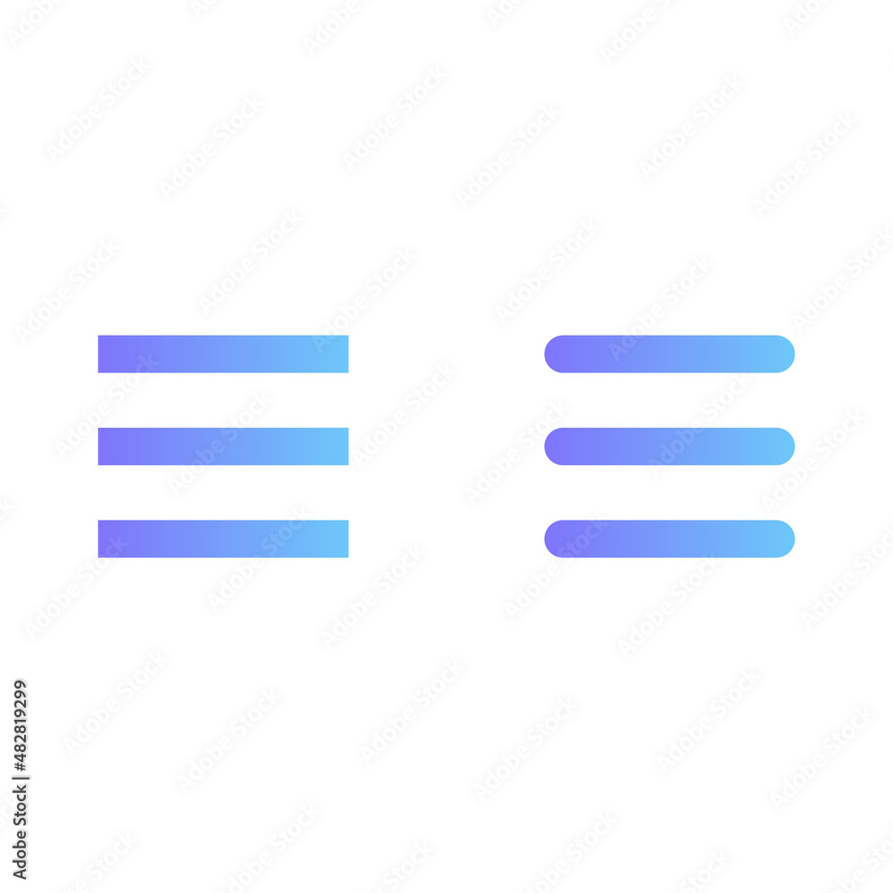 Hamburger Menu vector icon with gradient Hamburger Menu vector icon with gradient