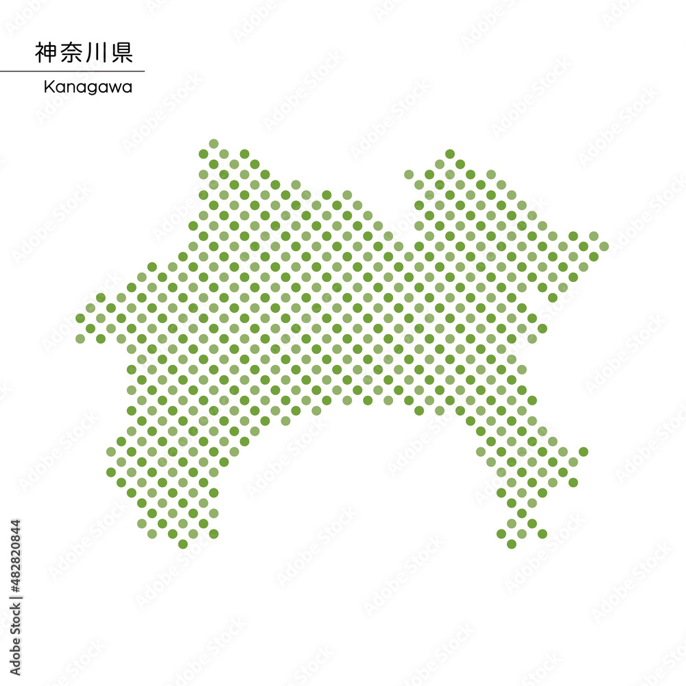 神奈川県のデザイン地図　ドット