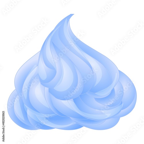 Ice meringue icon cartoon vector. Cream cake