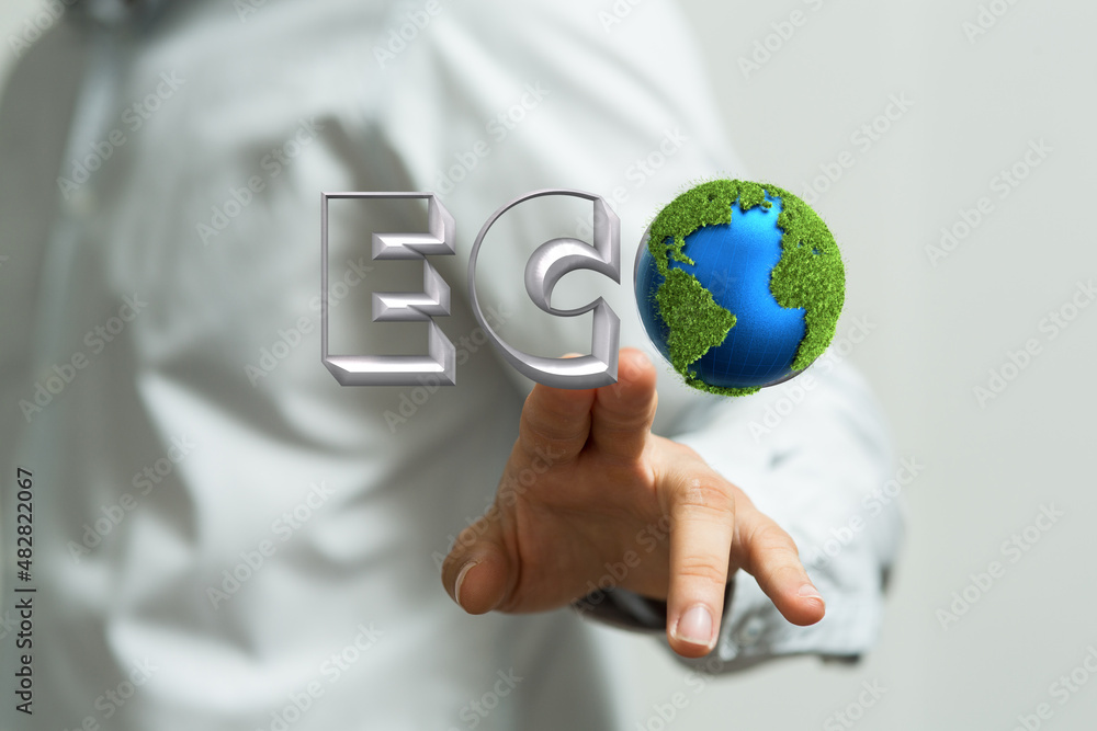 ECOLOGY word made with green grass, white background ECOLOGY word made with green grass, white background