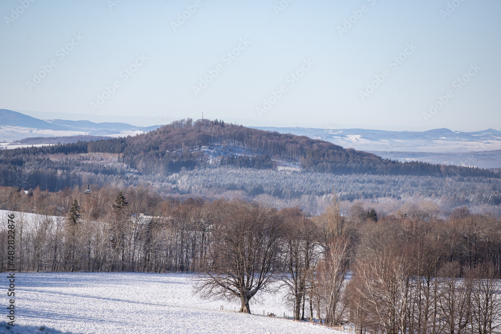 mountains landscape view in winter with snow mountains landscape view in winter with snow