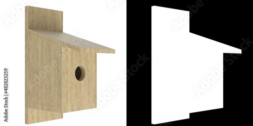 3D rendering illustration of a nest box 
