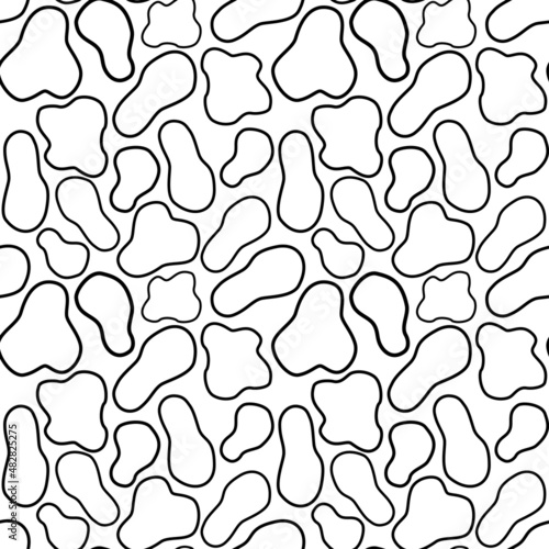 Seamless pattern spots on white background. Template for cards, posters, papers, and prints. Hand drawn doodle illustration. EPS 10.