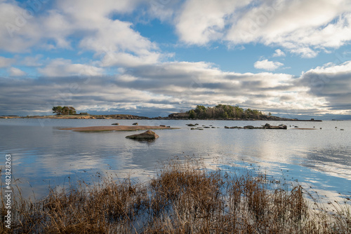 View of the coast and sea in autumn  East Port  Hanko  Finland