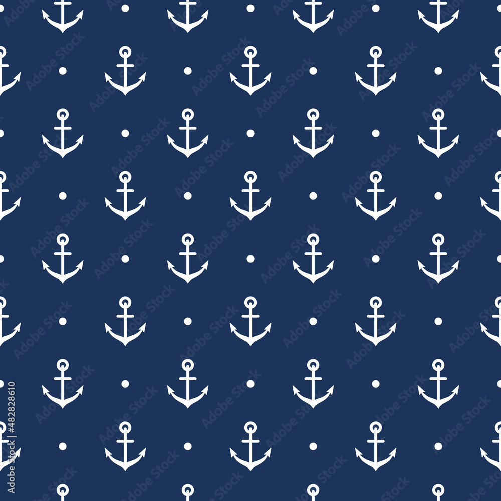 nautical seamless pattern with anchors nautical seamless pattern with anchors
